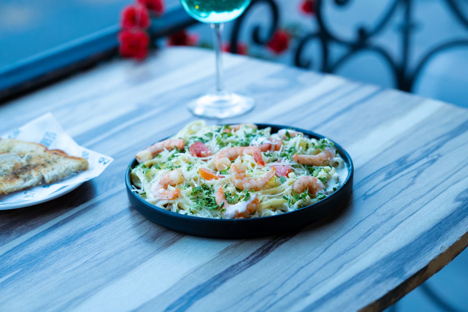 Pasta con gamberi
